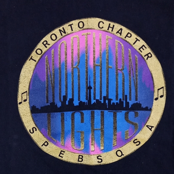 Vintage 90s Toronto Chapter Northern Lights T-Shirt BEEFY T - Picture 4 of 5